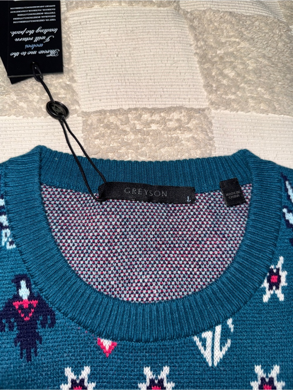NWT Greyson Story Telling Crewneck Sweater - Wool Cashmere blend‎ View 2